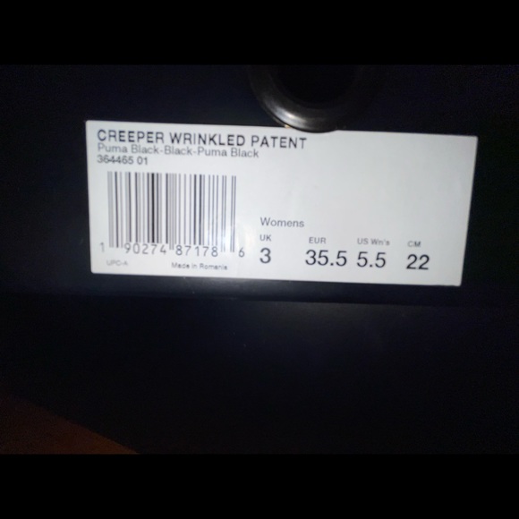 Fenty Black Puma shoes 5.5 - Picture 10 of 10